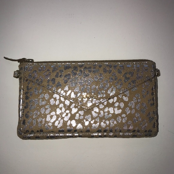 Lodis Tan/Metallic Crossbody Purse - Picture 1 of 4